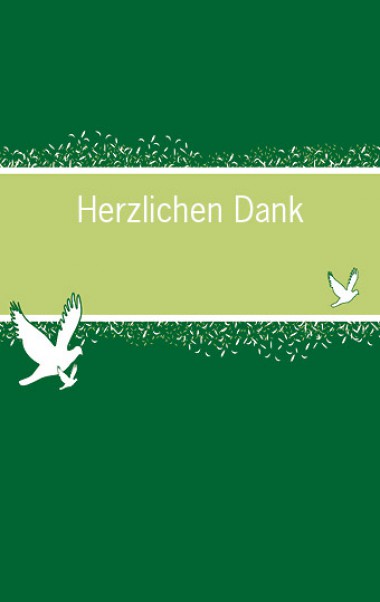 Firmung: Danksagungskarte mit Tauben