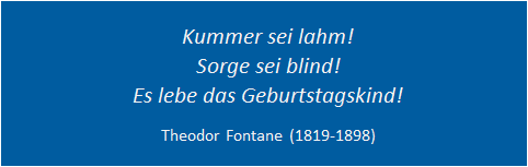 Zitat Theodor Fontane - Kummer sei lahm