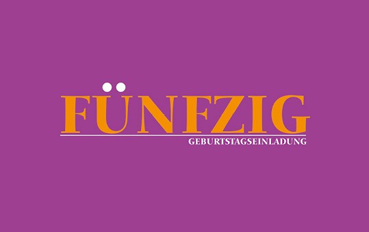 Einladungskarte fünfzigster Geburtstag