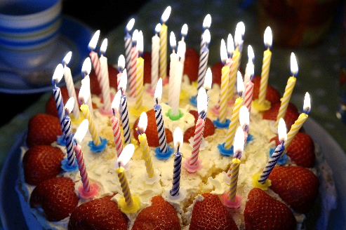 Torte mit Kerzen