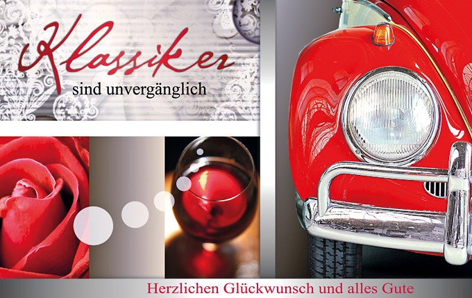 Glückwunschkarte - Klassiker sind unvergänglich
