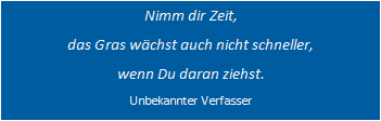 Zitat - Nimm dir Zeit