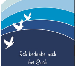 Danksagung mit Tauben