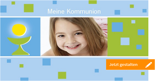 Einladungskarte mit Bild und Aufschrift: Jetzt gestalten