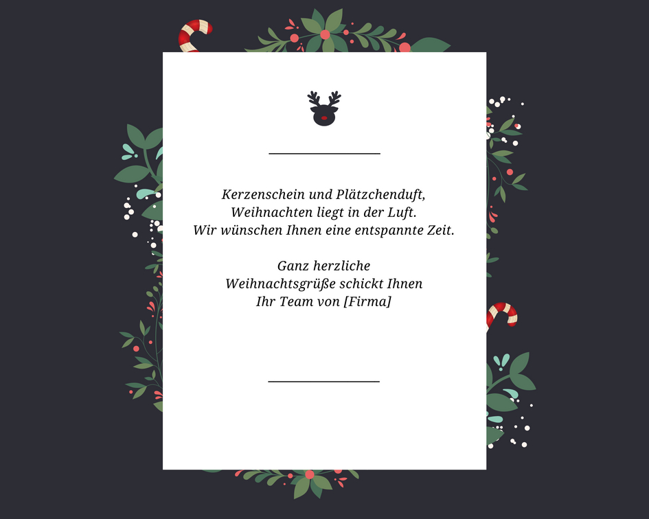 Mustertext geschäftliche Weihnachtspost