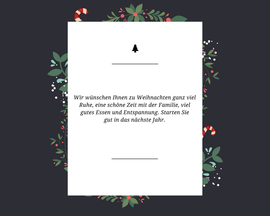 Text für geschäftliche Weihnachtskarte