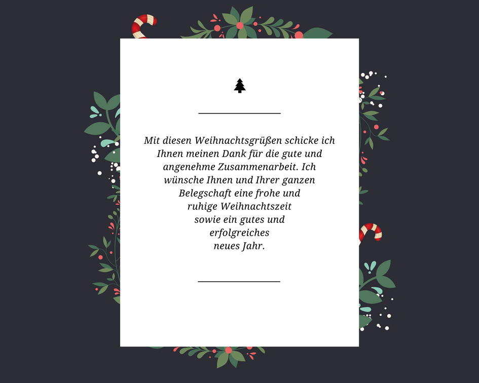 Förmlicher Weihnachtsgruß