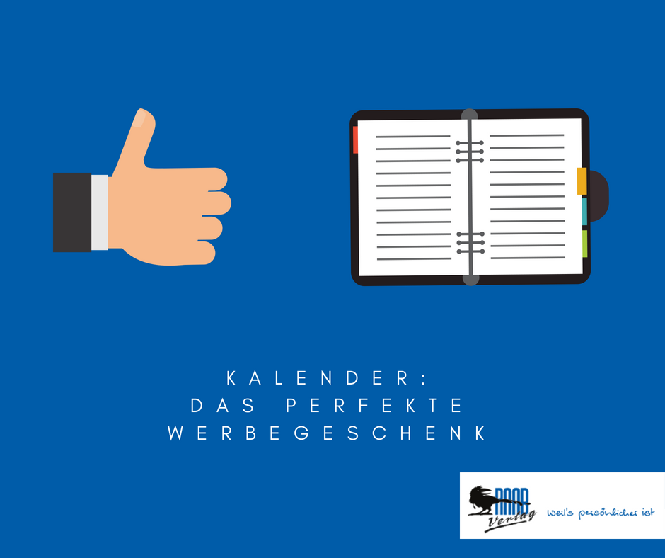 Illustrierter Daumen nach oben und Buchkalender