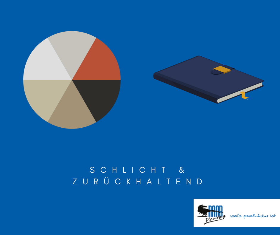 : Illustrierte Farbpalette und Buchkalender