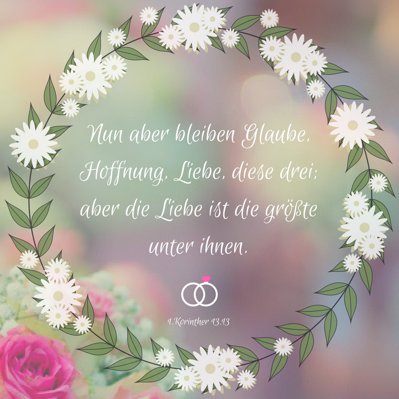 Trauspruch 1. Korinther 13,13