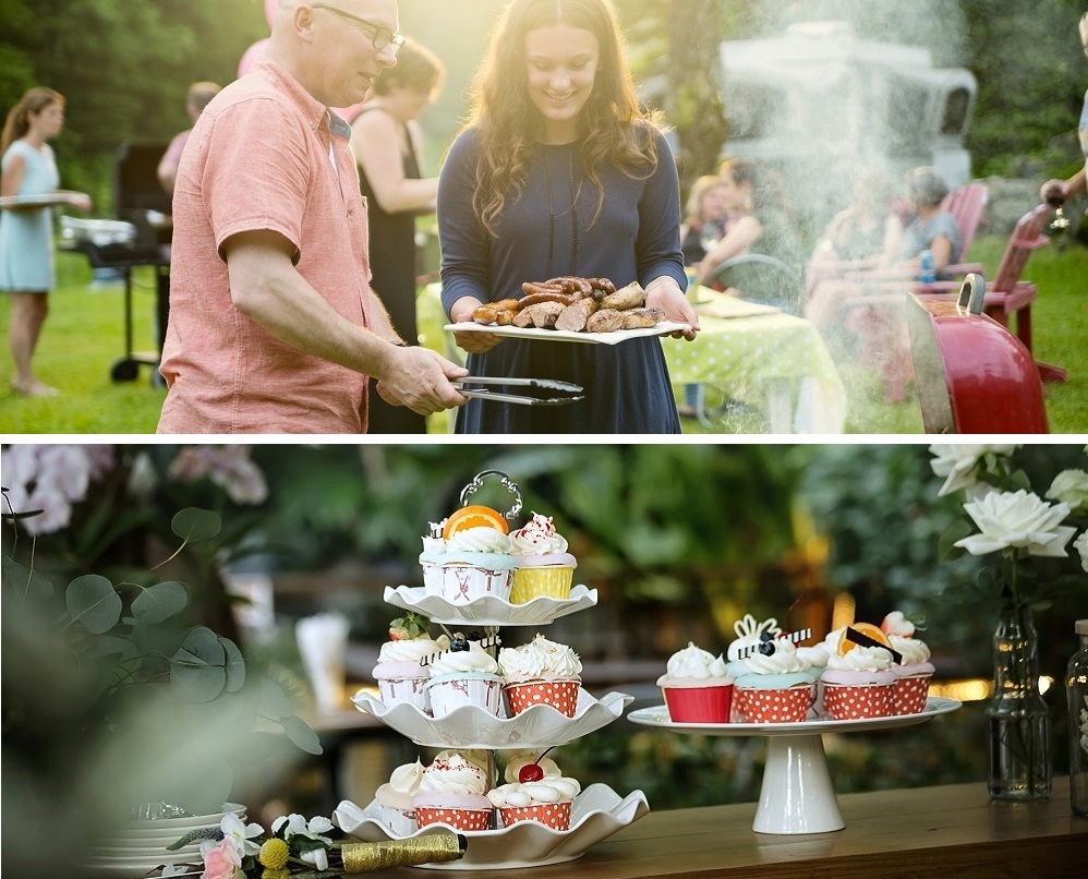 Grillparty und Muffin-Buffet