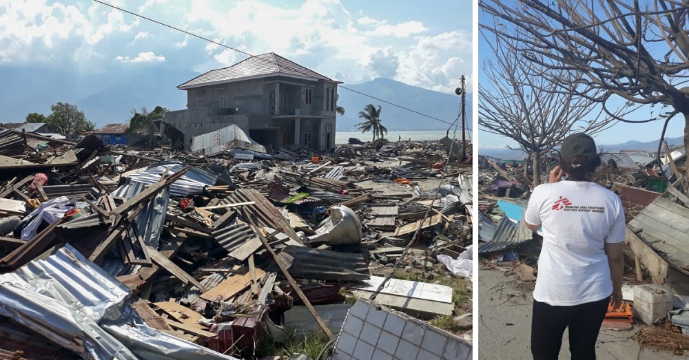 Zerstörungen nach Erdbeben auf Sulawesi 2018