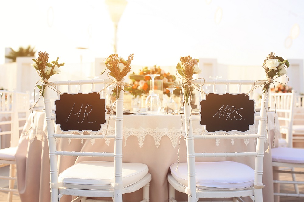 Tischdeko bei der Hochzeit