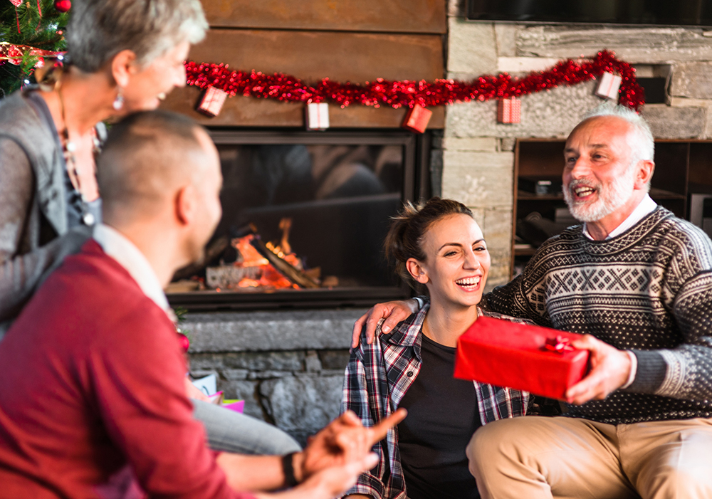 Familie an Weihnachten