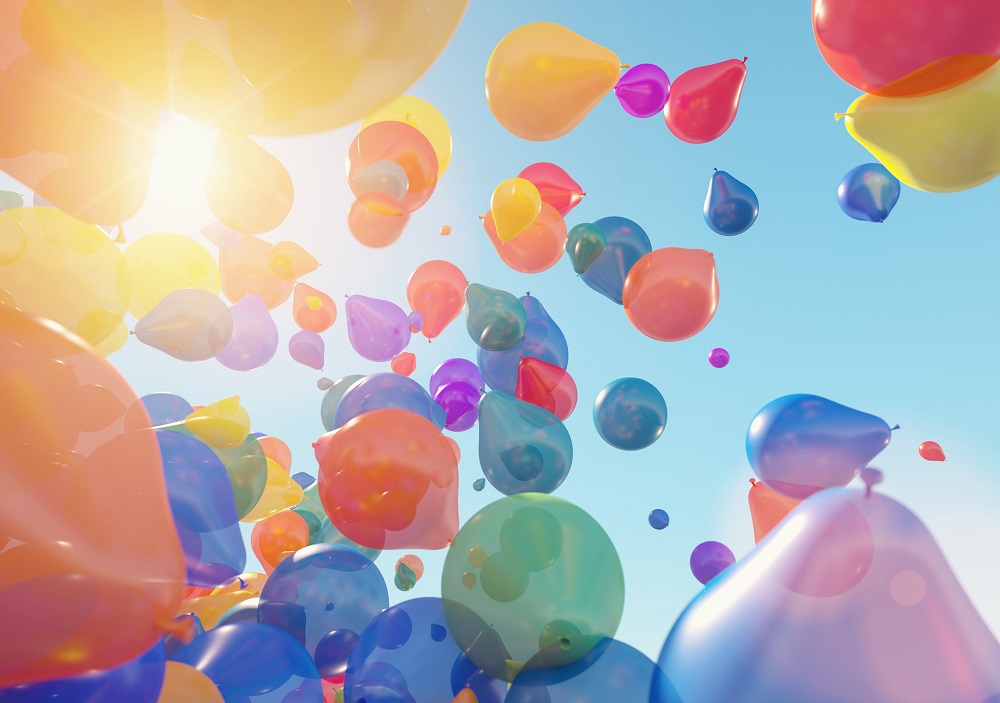 Bunte Luftballons als Symbol für Ideen für Kundenevent