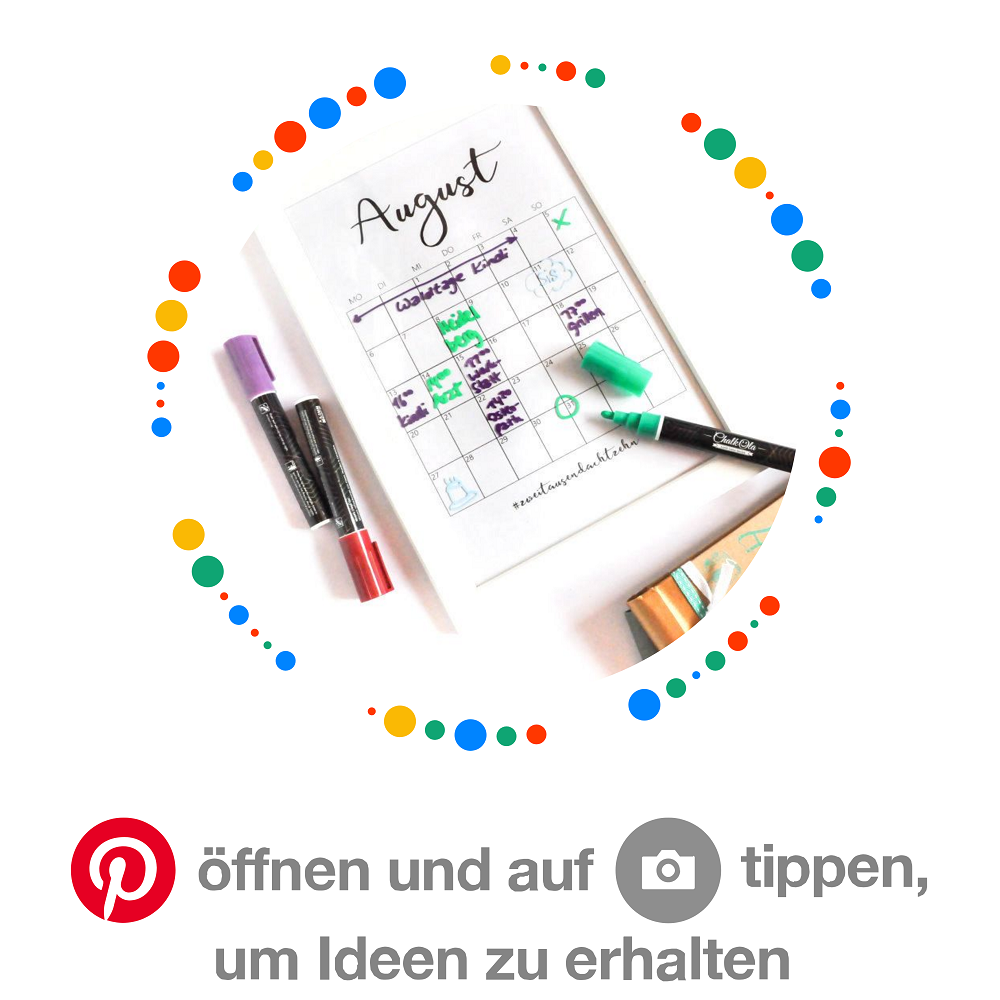 Pinterest-Boards Kalender führen