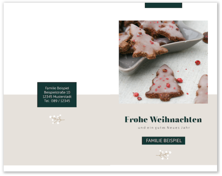 Kartenbeispiel Weihnachtsplätzchen