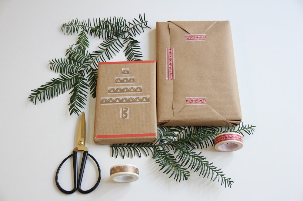 Weihnachtsgeschenke verpacken mit Washi Tape