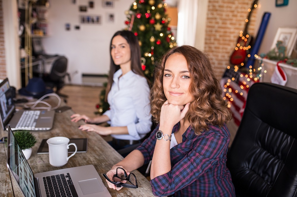 Weihnachtsdeko Büro