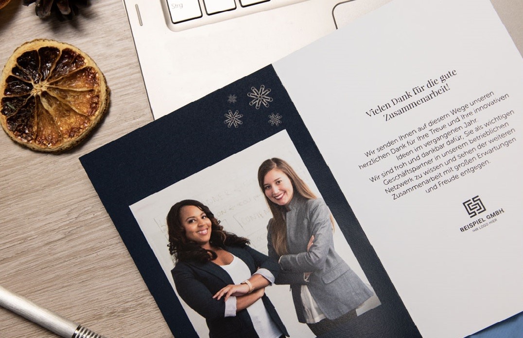 Individuelle Weihnachtskarten mit Foto gestalten Anleitung