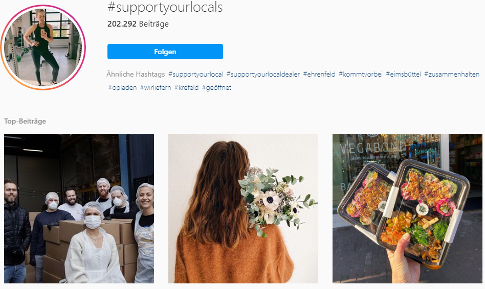 Support Your Locals auf Instagram