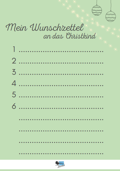 Wunschzettel Vorlage Gemalt, gebastelt oder geschrieben