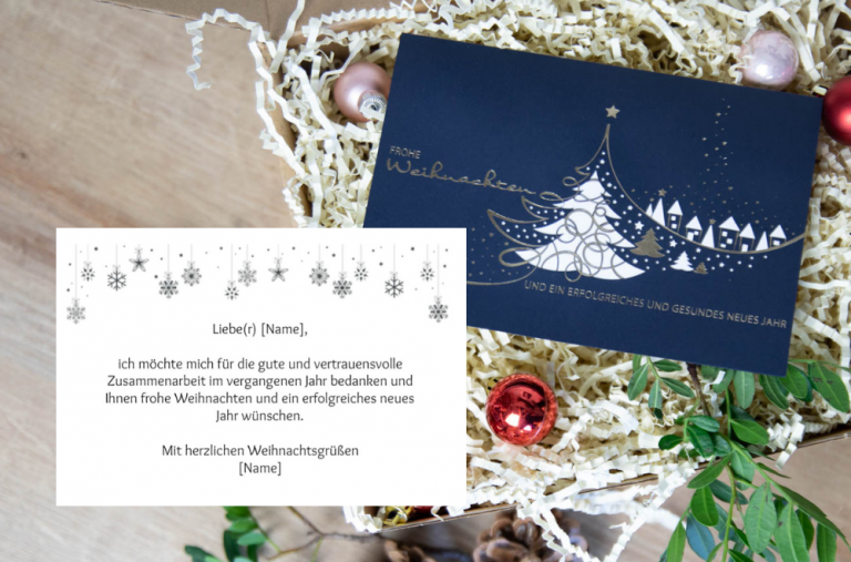 Geschäftliche Weihnachtsgrüße Texte, Aufbau & Inspiration