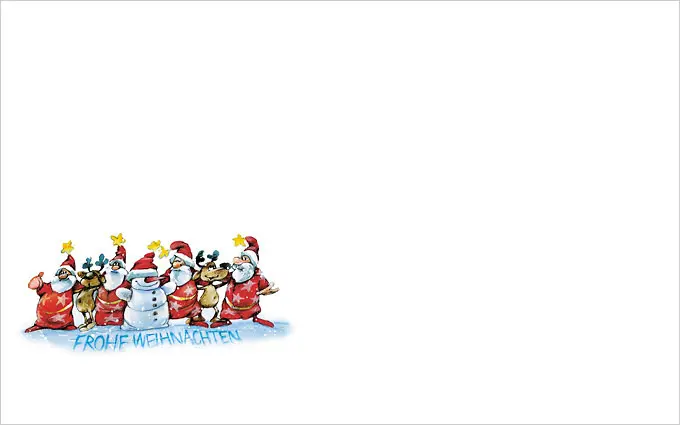 Kartenkuvert, Frohe Weihnachten (selbstklebend)