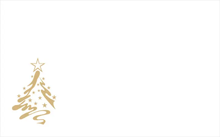 Kartenkuvert X-Mas Tree (Goldaufdruck)