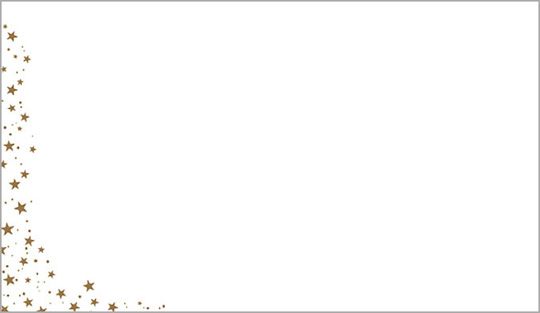 Kartenkuvert, Golden Stars