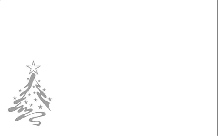 Kartenkuvert X-Mas Tree (Silberaufdruck)