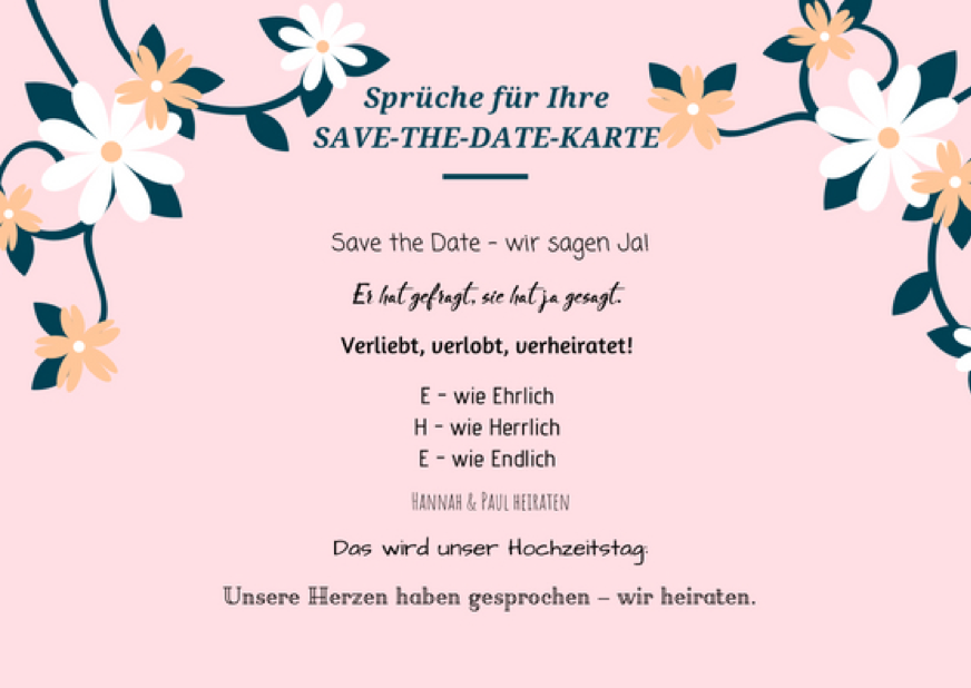 Save The Date Karten für die Hochzeit Jetzt selber gestalten