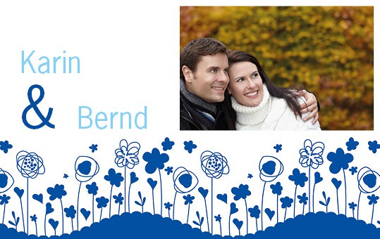 Einladungskarte mit Name und Foto