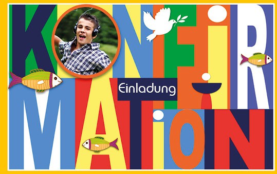Einladungskarte zur Konfirmation