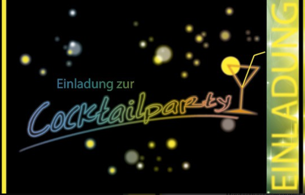 Einladungskarte zur Cocktailparty