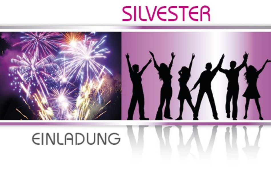 Einladungskarte zu Silvester